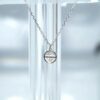 SL00565þCOLLIER MINI TONDO NACRE ARGENT