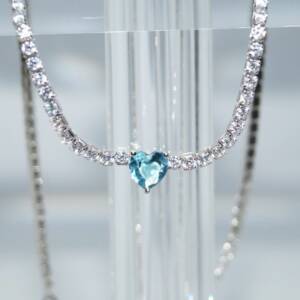 RI00944þCOLLIER TENNIS COEUR AZUR