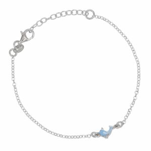 SX00847þBRACELET FILLETTE DAUPHIN BLEU