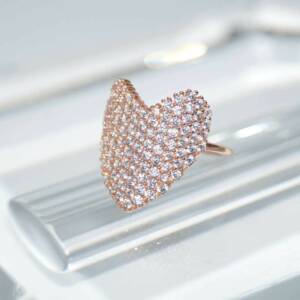 SX00882þBAGUE COEUR PAVE ROSE