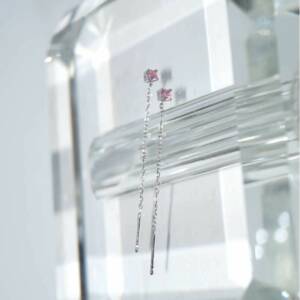 SX00905þBOUCLE CHAINETTE BRILLANT ROSE