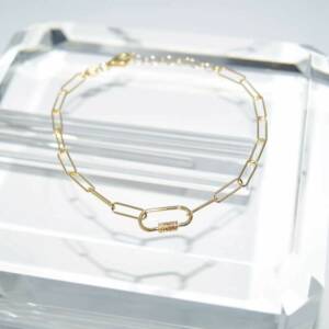 SX00963þBRACELET MOUSQUETON DORE