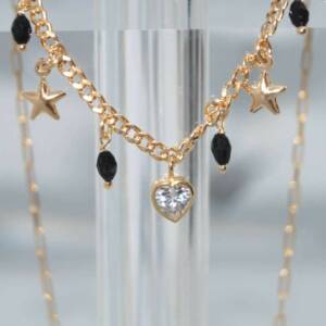 SX00982þCOLLIER CHARMS DORE COEUR