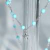 SX01052þCOLLIER ETOILE CHAINE TURQUOISE