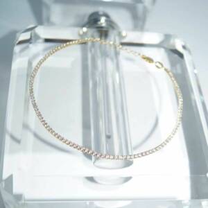 SX01064þCHAINE DE CHEVILLE TENNIS DORE