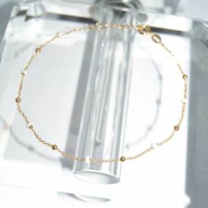 SX01068þCHAINE DE CHEVILLE ROSARIO DORE BLANC