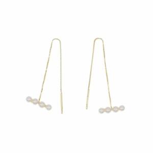 SX01093þBOUCLE CHAINETTE DORE PERLE
