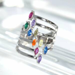 SL00879þBAGUE MINI MARQUISES RAINBOW