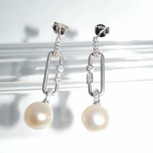 SL00940þBOUCLE CLIP PERLE BROSSE