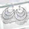 RI01173þBOUCLE CREOLE OVALE CHARMS BRILLANT