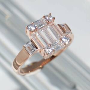 RI00951þBague Baguette Asher Rose 52