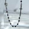 RI01090þCOLLIER CHAPELET NOIR