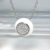 RI01103þCOLLIER TONDO CERAMIQUE PAVE