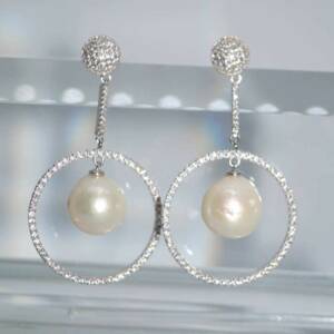 RI01215þBOUCLE PENDANTE CERCLE PERLE