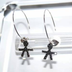 DV00920þBoucle Creole Charms Bambino Nero