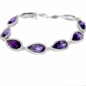 DV01908þBracelet Gouttes Mauve