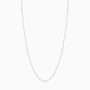 FO00007þSautoir Diamant Miroir Or Gris