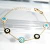 RI01413þBracelet Lucky Charms Oeil Turc Dore