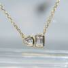 RI01433þCollier Duo Asym Cuore Smaralda Dore