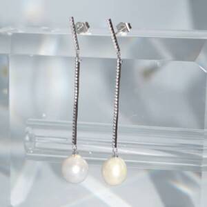 RI01493þBoucle Tige Pave Perle