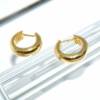 RI01503þBoucle Creoles Epaisses Golden Tears