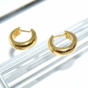 RI01503þBoucle Creoles Epaisses Golden Tears