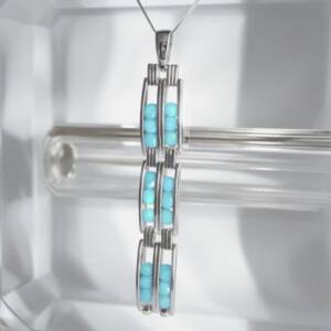 SI00114þCollier Baguette Turquoise