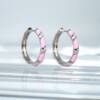 SL00540þBoucle Mini Creole Spiral Enamel Rose