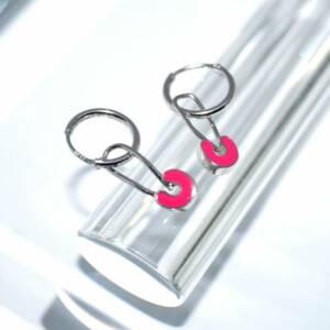 SL00546þBoucle Epingle Enamel Rose