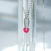 SL00564þCollier Epingle Enamel Rose