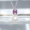 SL00567þCollier Prl Grain Cafe Fuxia