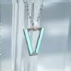 SL00574þCollier V Enamel Vert