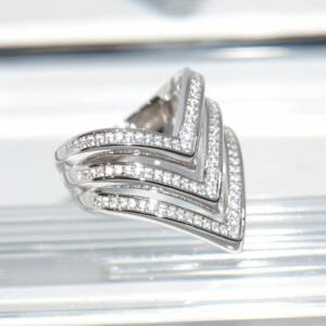 SL01206þBague Chevron  Pave T58
