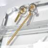 SL01347þBoucle Clip Asym Bicolor Chainette