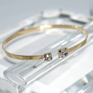 SX01141þBracelet Rigide Brillant Swarovski Dore