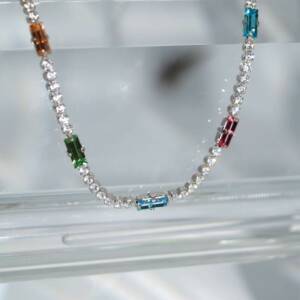 SX01175þCollier Baguette Mulitcolore Swarovski