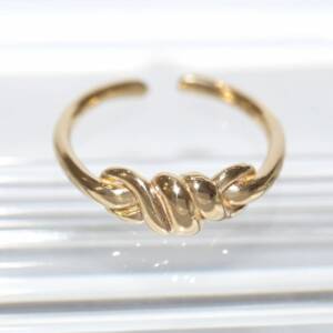 SX01204þBague Noeud De Promesse Dore
