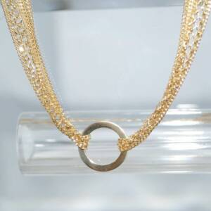 SX01324þCollier Maglia Viva Cerchio Dore