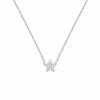 VS00034þCollier Argent Pave Diamants Chainette Petite Etoile