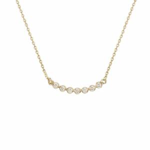 VS00039þCollier Or Jaune Et 7 Diamants Solitaires