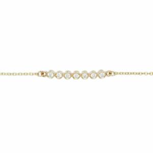 VS00041þBracelet Or Jaune Et 7 Diamants Solitaires