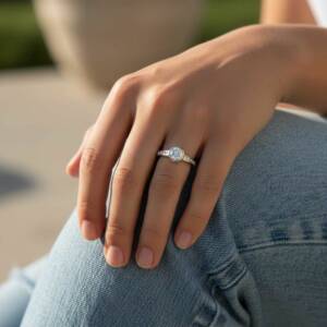 Bague solitaire zircons serti clos silver fish boutique st denis