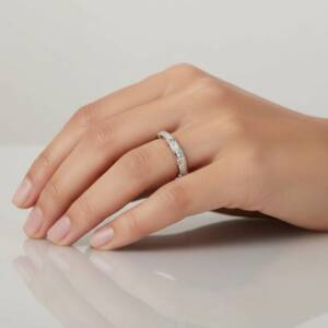 bague alliance zircons bijouterie 974 silver fish