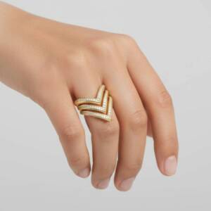 bague chevron dore bijouterie saint denis 974