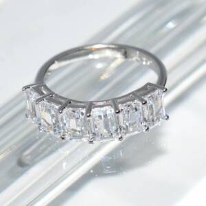 SL01224þBague Demi Pave Baguette T56