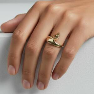 eshop SL01621 Bague Dore´ Vague Miroir