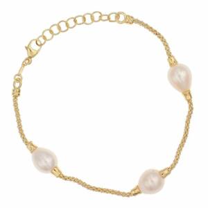Bracelet Doré Royale et Perles