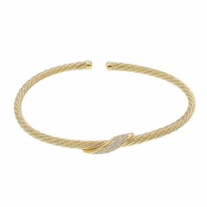 eshop SX01374 Bracelet Dorée Rigide Torsade Solaire