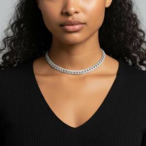 collier gourmette argent 925