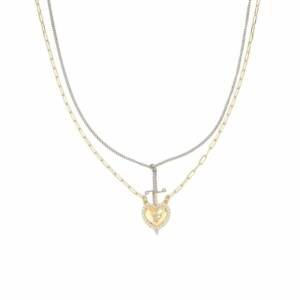 Collier bicolore double Épée d’Amour